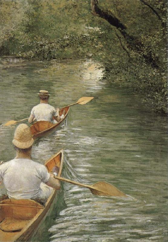 Gustave Caillebotte Racing boat Spain oil painting art